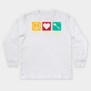 Peace Love Vaccine Kids Long Sleeve T-Shirt